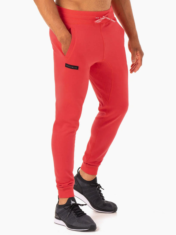 RECHARGE TAPERED TRACK PANT- RED
