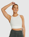 RUCHED TANK - WHITE